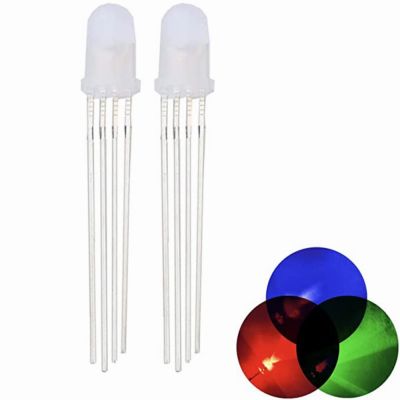 100PCS 5mm Diffused RGB LED Common Anode Cathode Emitting Diode Micro Indicator DIY PCB Circuit Bulb for arduino Electrical Circuitry Parts