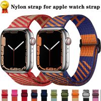 Nylon strap For apple watch 49mm 45mm 41mm 44mm 40 42mm 38mm correa Nylon Adjustable Elastic band iWatch series Ultra 8 7 SE 6 5 Straps