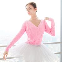 【cw】 Adults Knitwear Thicken Pullover Sweater Coat Sleeve Ballet Costume Gymnastics Jacket Top