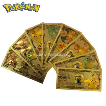 37styleSpanish pokemon cards gold metal pokemon cards Spanish hard