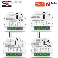 Gxal46093 1/2/3/4แก๊ง Tuya โมดูล Zigbee บ้าน DIY Breaker รีเลย์10A สนับสนุน2ทาง Alexa