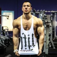 （Ready Stock)? Fitness Vest Mens Bodybuilding Sports Loose Casual Hurdle I-Shaped Muscle Training Sleeveless Waistcoat Sling ZV