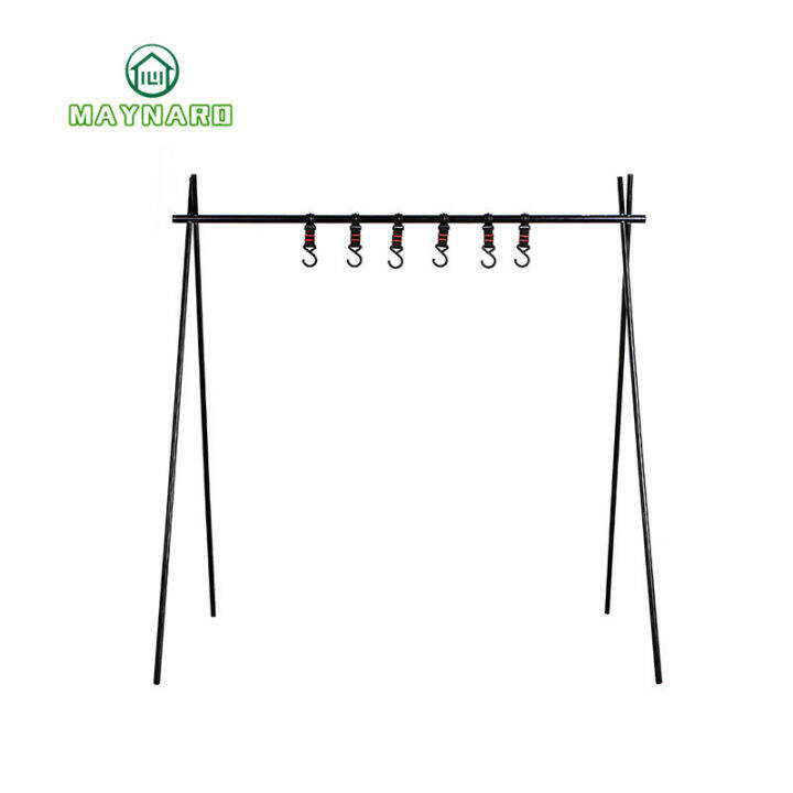 Outdoor tent camping aluminum alloy portable triangular folding rack