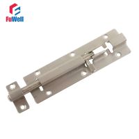 4pcs 5inch  Stainless Steel Barrel Door Bolt Silver Tone Gate Bathroom Door Bolt Latch Lock Door Hardware Locks Metal film resistance