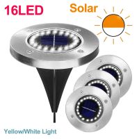 ▩ 16 Led Solar Light Outdoor Solar Lamp Waterproof Solar Underground Sensing Lantern for Pathway Patio Garden Decoration Lighting