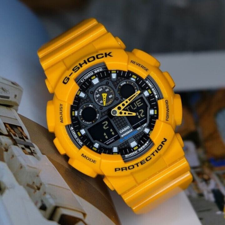 casio-g-shock-นาฬิกาข้อมือ-รุ่น-ga-100a-9adr-bumblebee-limited-edition-สายเรซิน-สีเหลือง