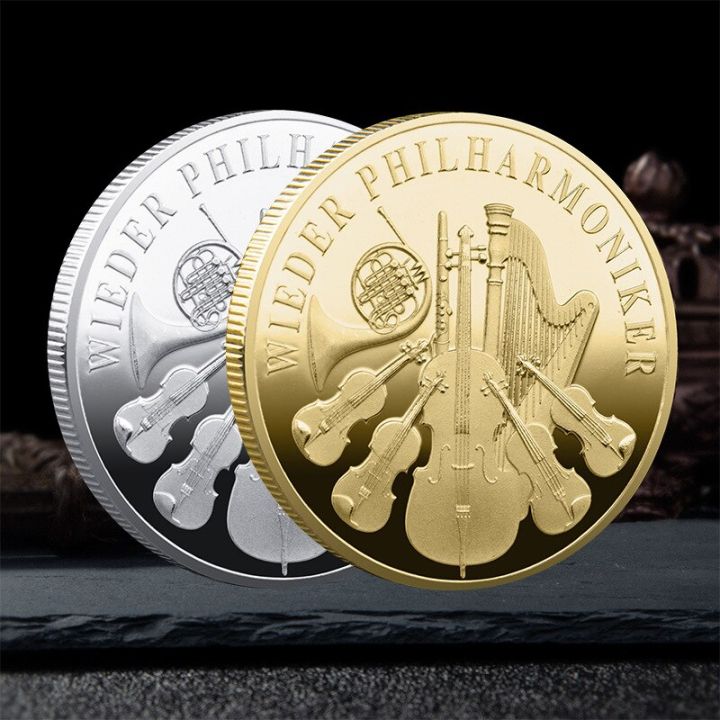 เหรียญสะสมวงดนตรี-philharmonic-orchestra-ชุบทองของที่ระลึกและเหรียญที่ระลึกแบบจำลอง-baso-relievo