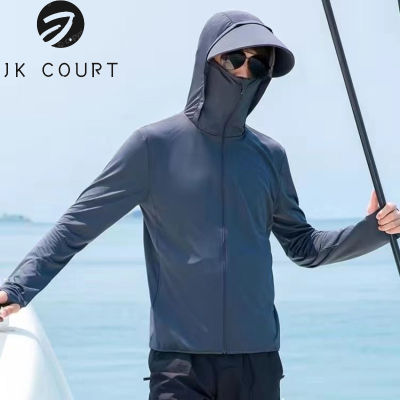 JK Court ครีมกันแดดของผู้ชาย: แจ็คเก็ตน้ำหนักเบาตาข่ายระบายอากาศแห้งเร็วใหม่สำหรับฤดูร้อน