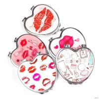 【BEIBEI】 Double-sided Foldable Small Makeup Mirror Portable HD Cosmetic Mirror（Random Pattern）