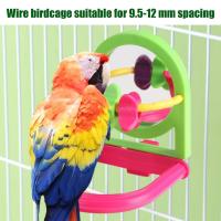 กระจกนก Interactive Play ของเล่นสำหรับนกแก้วขนาดเล็ก Budgies Parakeet atiel Conure Lovebird Cage อุปกรณ์เสริม Supplies