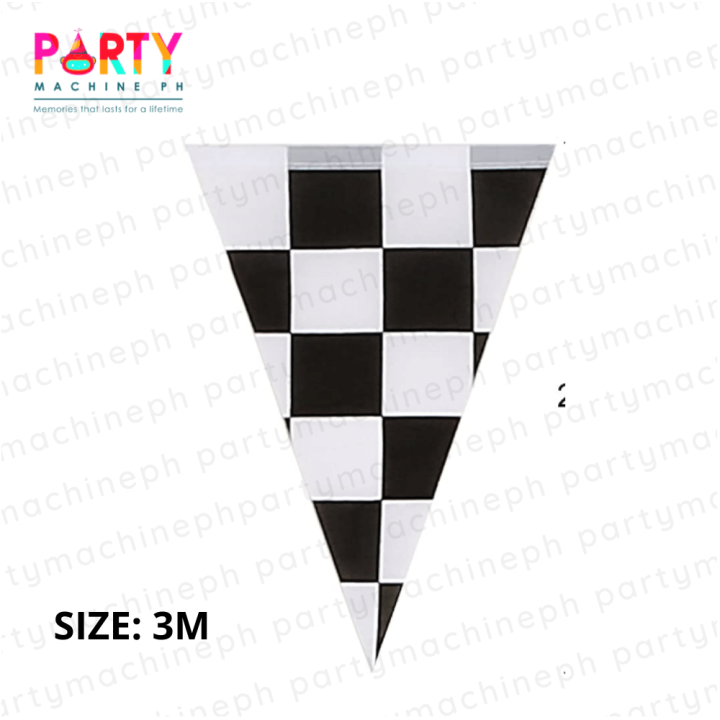 racing checkered banderitas / checkered flag banner / racing banderitas ...