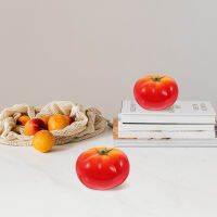 OUNONA 4pcs มะเขือเทศเทียม Lifelike Tomato Foam Foam Foam การตกแต่งมะเขือเทศผักเทียม