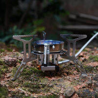 แคมป์ปิ้งเตากันลม Ultralight Three Core Heads Camp Stove High Power เตาทำอาหารปิกนิกทนอุณหภูมิสูง