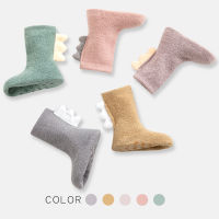 Baby Girls Boy Socks Coral Fleece Thickened Dinosaur Newborn Stuff Floor Anti Slip Sox Kids Infantil Clothes Accessories