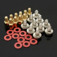 10 Pcs 6.5 Mm 6-32-M3 Komputer Golden Papan Induk Pengangkat Silver Sekrup Merah Mesin Cuci