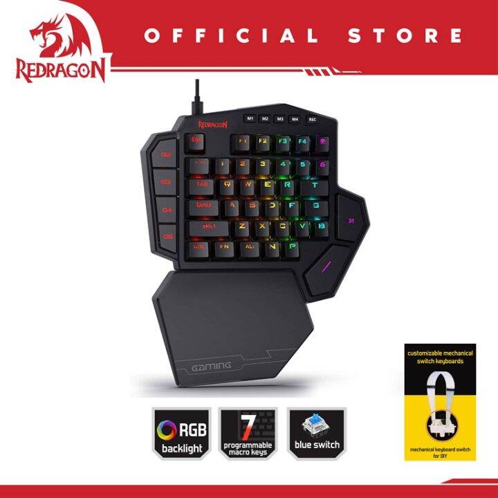 Redragon Diti K585 One-Handed RGB Mechanical Gaming Keyboard | Lazada PH