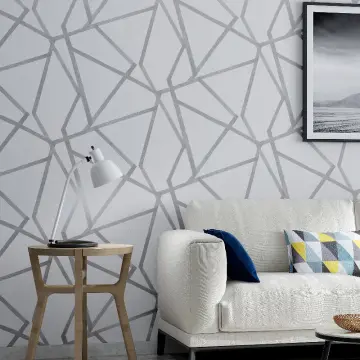Wallpaper Room Design Gray And