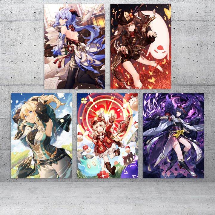 Wall Art Home Decor Genshin Impact ผ้าใบ Sangonomiya Kokomi พิมพ์ภาพวาด