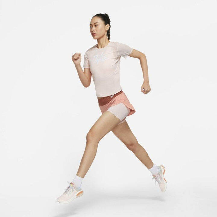 เสื้อวิ่งnikeของแท้-รุ่น-runway-womens-running-shirt-cj2186-664