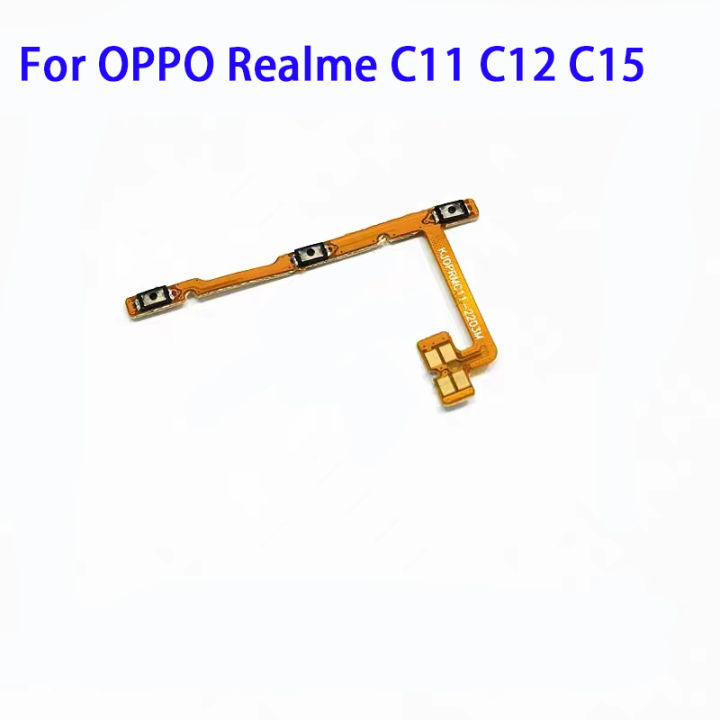 สำหรับ C11 Realme OPPO C12 C15ปุ่มเปิดปิดปุ่มปรับระดับเสียงสายเคเบิลงอได้