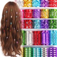 30Pcs Colorful Hair Tube Adjustable Dreadlock Dread Braids Beads Cuffs Clip for Women Men Kids Hair Accessories Styling Tools Adhesives Tape