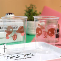 50Pcs Creative Bubble Tea Cup Party ถ้วยพลาสติก500Ml บรรจุภัณฑ์ที่ชัดเจนเครื่องดื่มนมชากาแฟถ้วยน้ำผลไม้พร้อมฝาปิดหมี