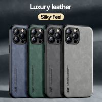 Magnetic Leather Case For iPhone 13 14 Pro Max 12 11 Pro XS Max X XR 8 7 Plus SE 2 2022 Luxury Sheepskin Matte Slim Back Cover
