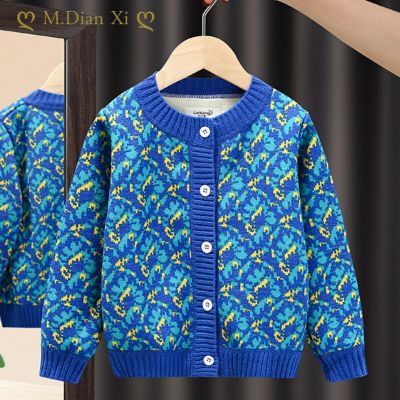 Boy Autumn Winter Knit Cardigan Sweater Children Thicken Clothing Boys Clothes Kids Cute Outerwear Fashion Korea Style Jackets