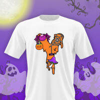 [New] ลายตัวอักษรรุ่น  Halloween เสื้อขาว