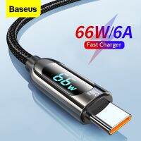 Baseus สาย6A USB 66W ชนิด C,สายชาร์จเร็ว R สายนำข้อมูลสายสำหรับ Huawei โทรศัพท์ USBC P40 Mi 10 Samsung S20