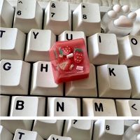 New Keycap Personality Design Fruit Resin Keycap For Cherry Mx Switch Mechanical Gaming Keyboard Strawberry Keycaps 1pc