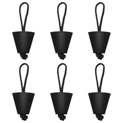 6PCS/8PCS/12PCS Universal Kayak Scupper ชุดแปลงไฟซิลิโคนปลั๊กเครื่องระบายน้ำรูระบายน้ำ Stopper Bung พร้อม Lanyard