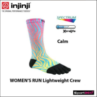 ถุงเท้า injinji ถุงเท้าวิ่ง ถุงเท้ากีฬา WMN RUN LW CREW CALM SPECTRUM ถุงเท้าครึ่งแข้ง / ถุงเท้า 5 นิ้ว ถุงเท้าแยกนิ้ว