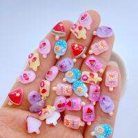 【CC】✘  50Pcs New 7x12mm Fruit Popsicle Resin Flatback Manicure Ornament Jewelry Making Hairwear Accessorie