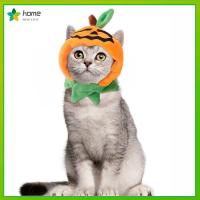 หมวกฟักทองฮาโลวีนปรับได้ F5OA2UDWC หมวกสำหรับสัตว์เลี้ยงสีส้มน่ารัก Gaun Modis อุปกรณ์เสริมสำหรับแมวปีศาจฟักทองหมวกสุนัขสัตว์เลี้ยง