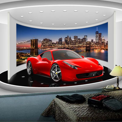 [hot]Custom Any Size 3D Sports Car Poster Photo Wallpaper Living Room Study Bedroom TV Background Wall Mural Wallpaper De Parede 3D