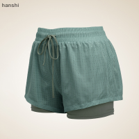 hanshi [2023 new HOT FASHION] lazlook กางเกงกีฬาขาสั้นขนาดใหญ่พิเศษของผู้หญิงกางเกงโยคะลำลองกันลื่นแห้งเร็วระบายอากาศได้ดีกางเกงออกกำลังกายเอวสูงฤดูร้อน