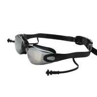 Adult Waterproof Anti Fog Electroplating/Clear Lenses Swimming Goggles Conjoined Earplugs Men Women Pool Glasses Eyewear Accessories Accessories