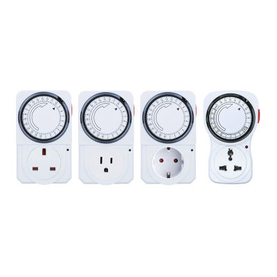 24ชั่วโมง Cyclic Timer Switch จับเวลาครัว Outlet Loop Universal Timing Socket จับเวลาเครื่องกล230VAC 3500W 16A UK EU CN US Plug