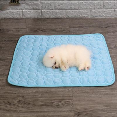 [pets baby] 1ชิ้น SoftCooling เสื่อผ้าห่มสัตว์เลี้ยงสุนัขระบายความร้อนด้วยตนเองเสื่อ PadCar SeatMat สัตว์เลี้ยงระบายความร้อนไม่ติดผ้าห่ม