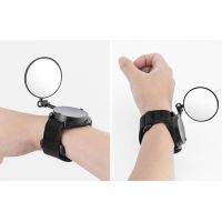 360° Rotatable Cycling Wrist Rearview Mirror Foldable Bicycle Wrist Mirror Safety Bike Arm Back Mirrors Bicycle Rear Reflector