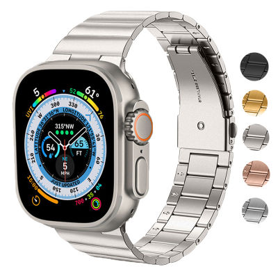 สายเหล็กสแตนเลส2022สำหรับนาฬิกา Apple รุ่น Ultra 8 7 6 SE 5 4 3 Link สร้อยข้อมือสำหรับ I Watch 40Mm 41Mm 44Mm 45Mm 49Mm (ไม่รวมนาฬิกา)