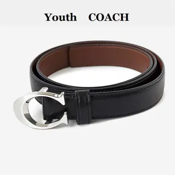 Coach Signature Buckle Belt, 25 Mm (M) : : Clothing