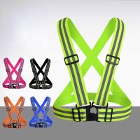 Highlight Reflective Straps Night Running Riding Clothing Vest Adjustable Safety Vest Elastic Band for Adults and Children Vests