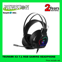 หูฟังเกมมิ่ง Tsunami X3 7.1 RGB Gaming Headphone รับประกันสินค้า 2 ปี