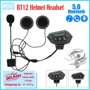 Kebidumei Motorcycle Bluetooth Intercom Helmet Headset Intercomunicador  Moto Waterproof 1000M Interphone Wireless Walkie Talkie