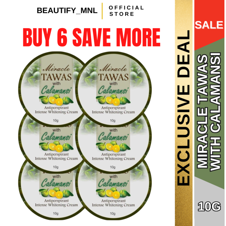 Buy 6 Save More Underarm Whitening Tawas with Calamansi Miracle Tawas