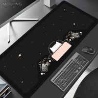 Space Pad Mouse Pad บริษัท แมวน่ารักสีดำ Mause Pad พรมสีชมพู Xxl Desktop Pad 90x40 Mouse Pad เครื่องเกม Mechanical Keyboard Gaming Pad