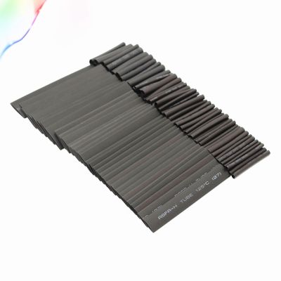 70Pcs Assorted Polyolefin Heat Shrink Tubing Tube Cable Sleeves Wrap Wire Set 8 Size Multicolor/Black Cable Management