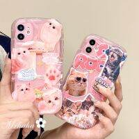 เคสครีม Mrhaha สำหรับ Realme C53 C55 C35 C17 C15 C11 5 5 5S 5i 6i 8i C33 C20ป้องกันซิลิโคน C31 C21 C30 C25Y C25ไล่ระดับสี C12 C25s สีม่วงหวานๆแฟชั่นเท่ๆลายการ์ตูนแมวน่ารักสวยงามปกใส?คลังสินค้าพร้อม